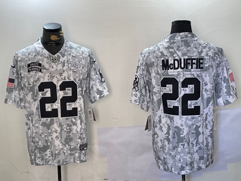 Men Kansas City Chiefs #22 Mcduffie Nike Arctic Camo 2024 Salute to Service Limited NFL Jersey style 1->kansas city chiefs->NFL Jersey